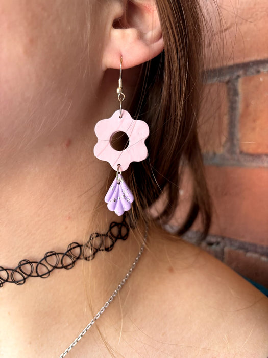 Lavender-Leaf earrings