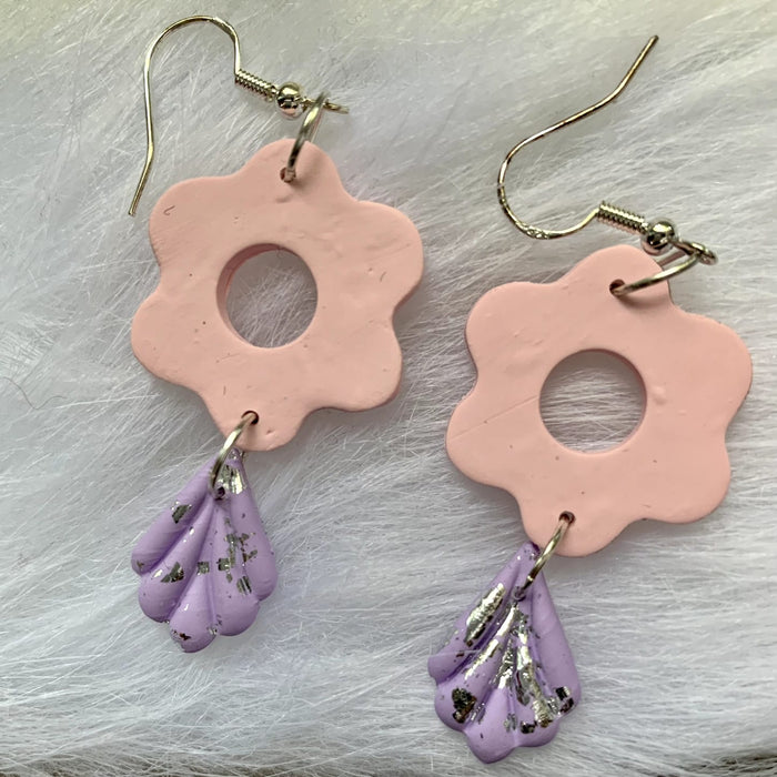 Lavender-Leaf earrings