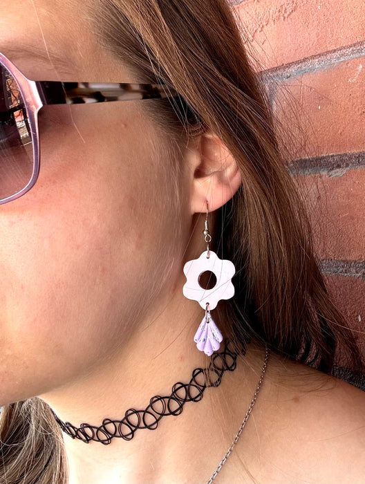 Lavender-Leaf earrings