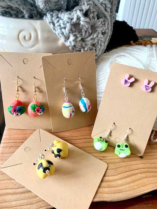 “Puglettes” drop dangle earrings