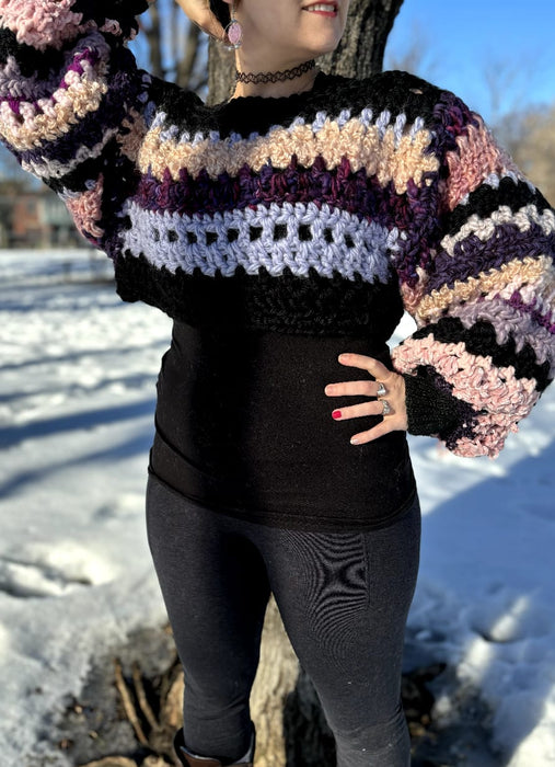 Chunky Scrappy Cut-off Sweater