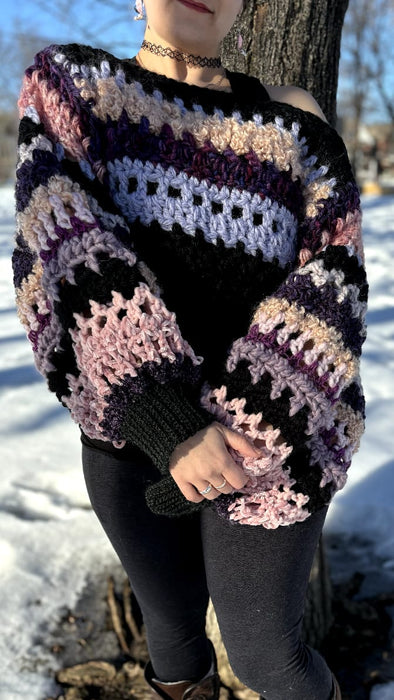 Chunky Scrappy Cut-off Sweater