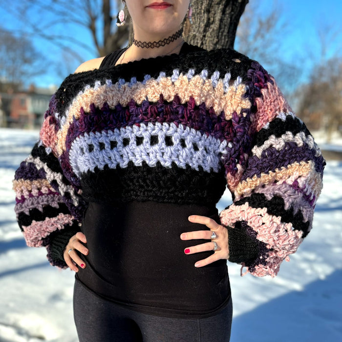 Chunky Scrappy Cut-off Sweater