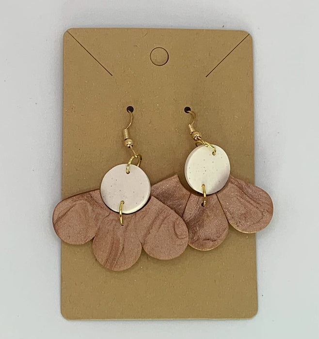 "Bronzy Daisy Petal" drop Earrings