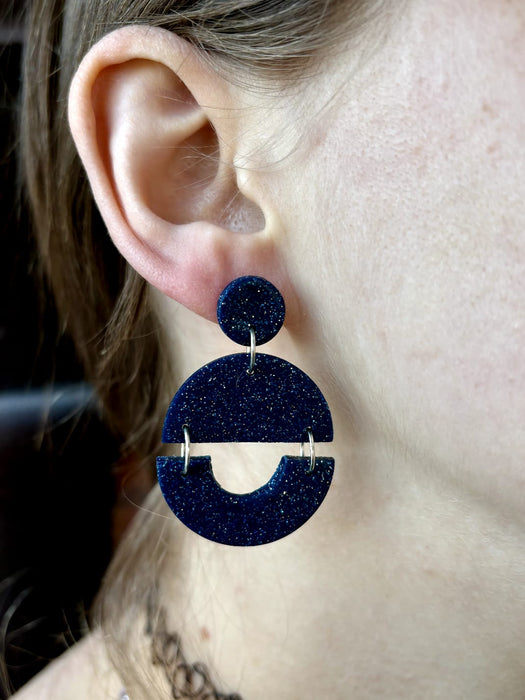 "Midnight Sparkle" dangle earrings