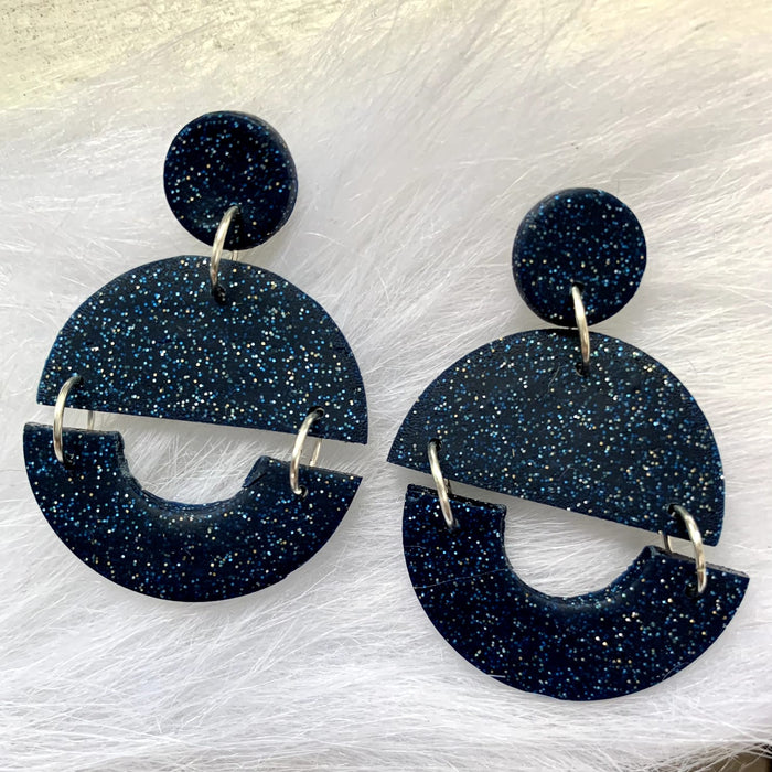 "Midnight Sparkle" dangle earrings