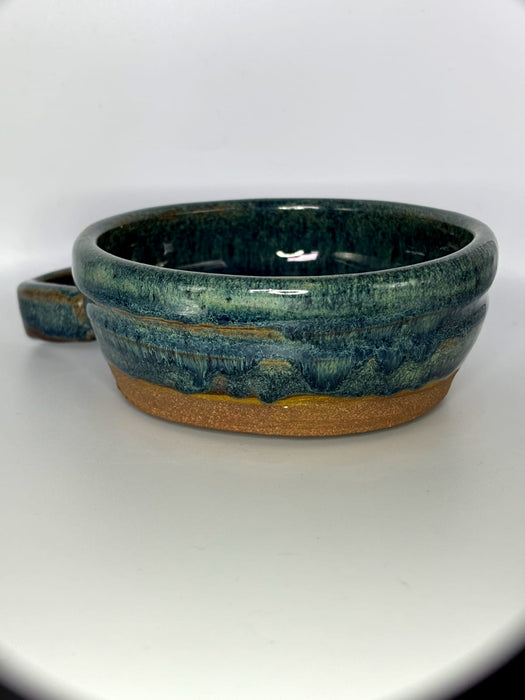 Cozy Iridescent Blue Soup Bowl